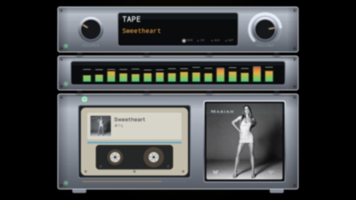 Hi-Fi Rack screensaver world on a TV