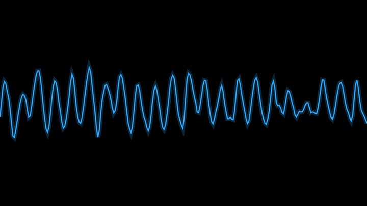 Oscilloscope screensaver world on a TV